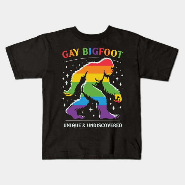 Gay Bigfoot, Unique & Undiscovered Kids T-Shirt by Trendsdk